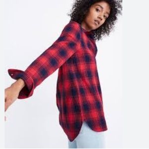 Madewell Flannel Ex-Boyfriend Shirt in Albion Plaid